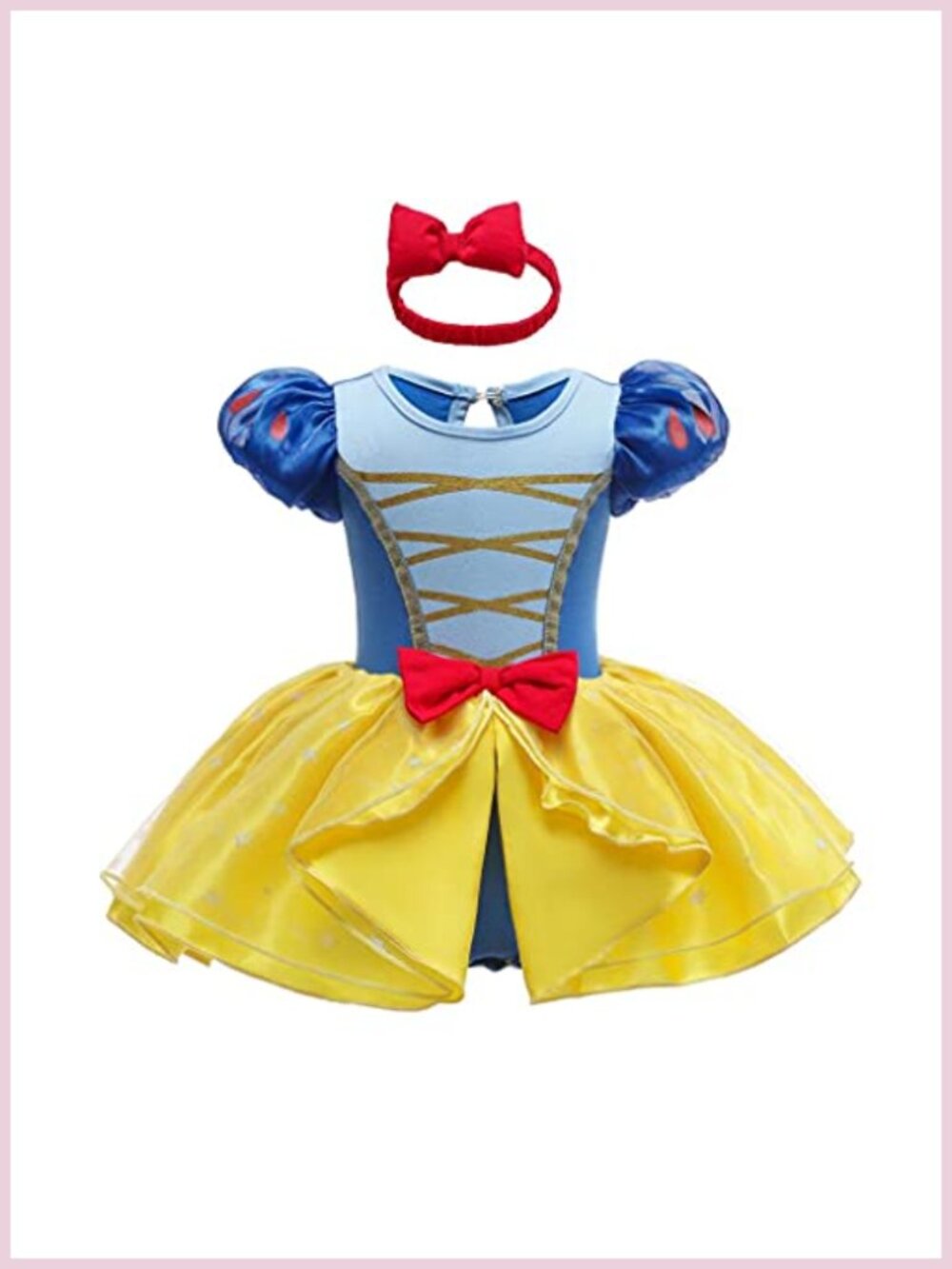Infant Baby Girl Princess Romper Dress Costume with Headband 0-24 Months